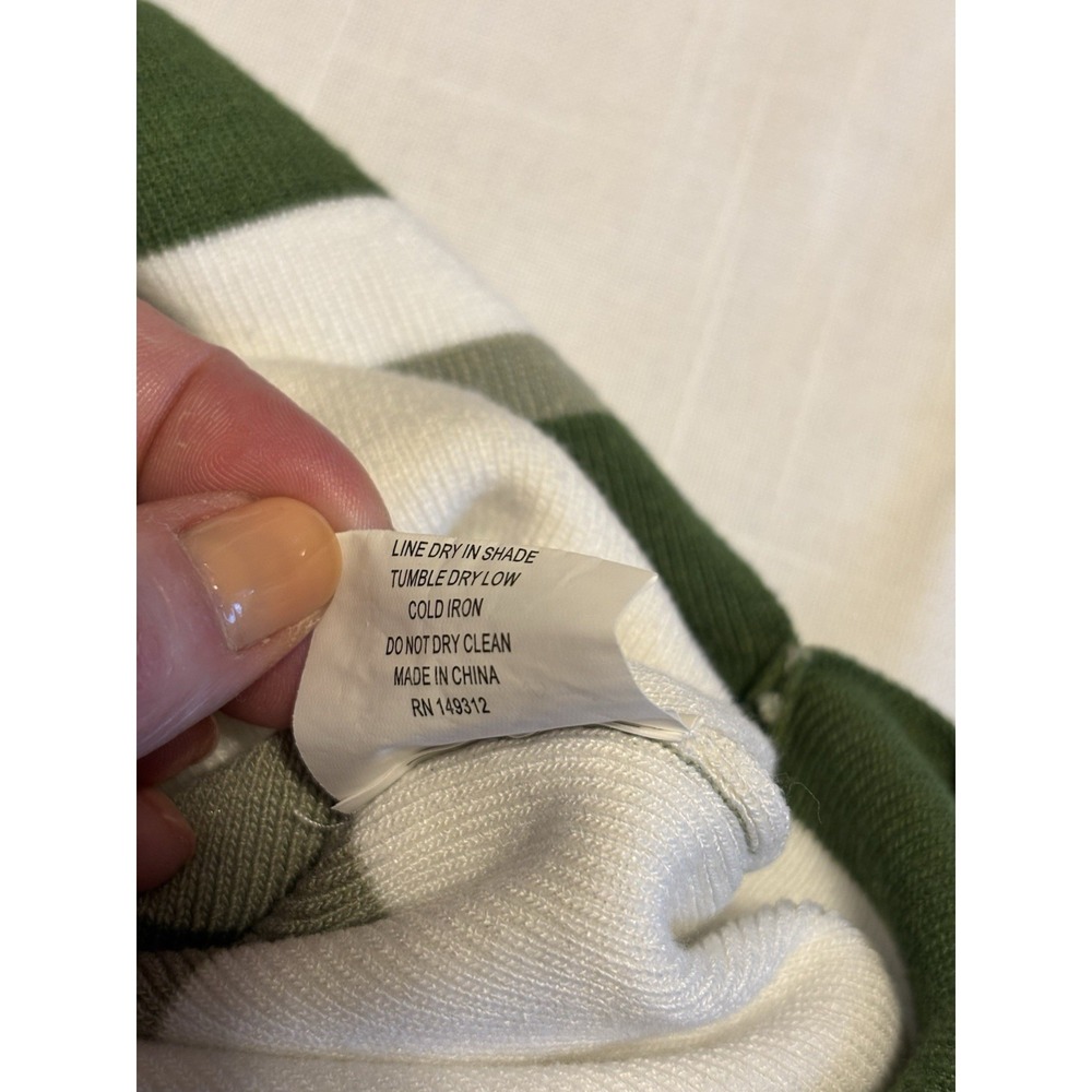 Here Comes The Sun Women's Green & White Striped Bodycon Peekaboo Dress Medium - Picture 15 of 15